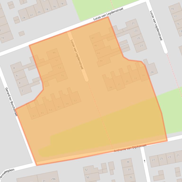 Kaart van postcodegebied 4703NE.