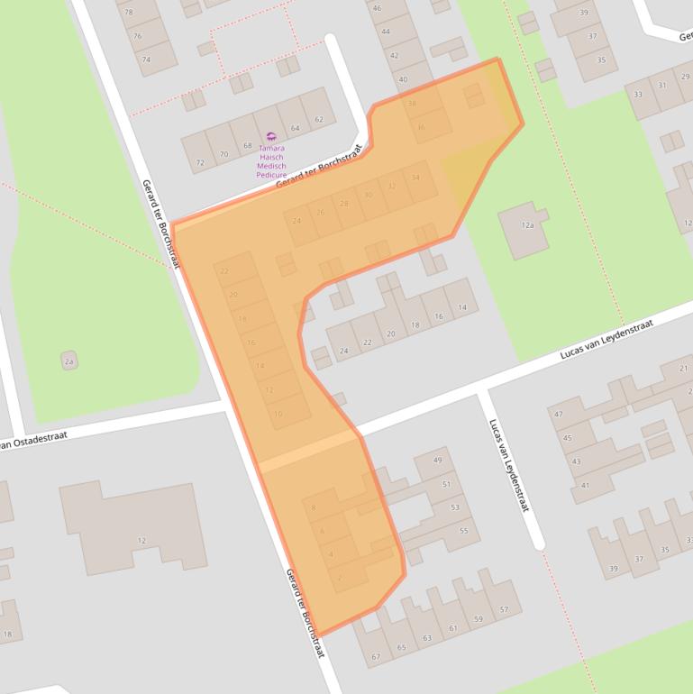 Kaart van postcodegebied 4703NM.