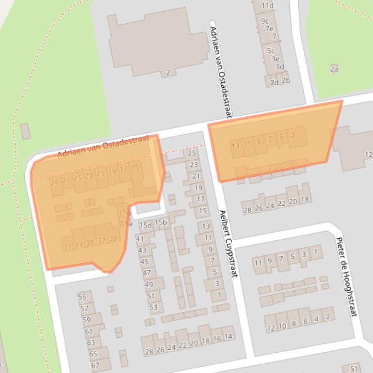 Kaart van postcodegebied 4703NS.