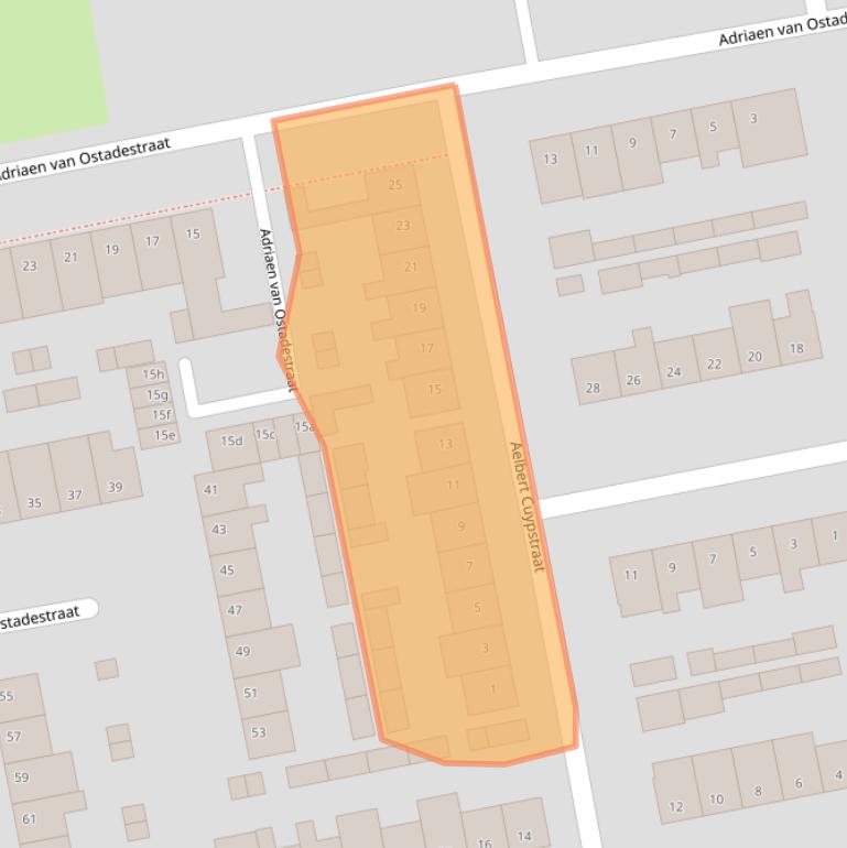 Kaart van postcodegebied 4703NX.