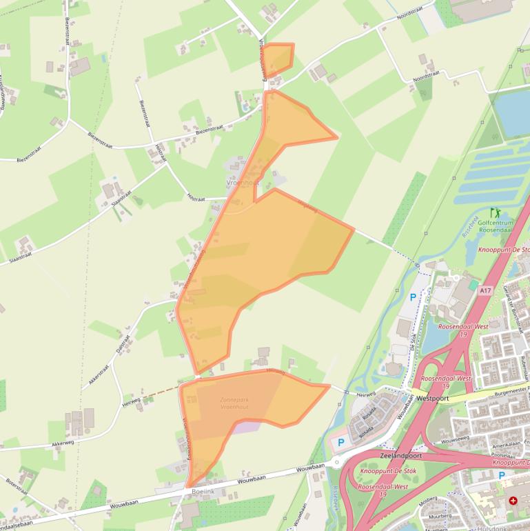 Kaart van postcodegebied 4703SJ.