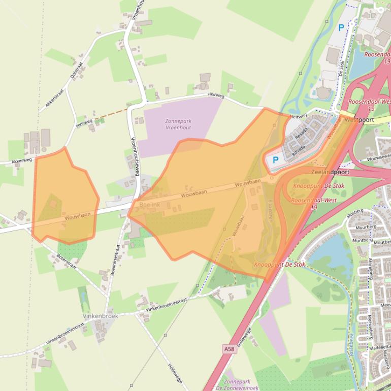 Kaart van postcodegebied 4703TA.