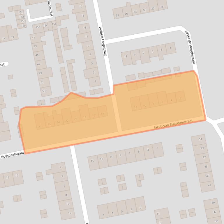 Kaart van postcodegebied 4703VC.