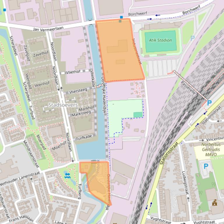 Kaart van postcodegebied 4704AD.