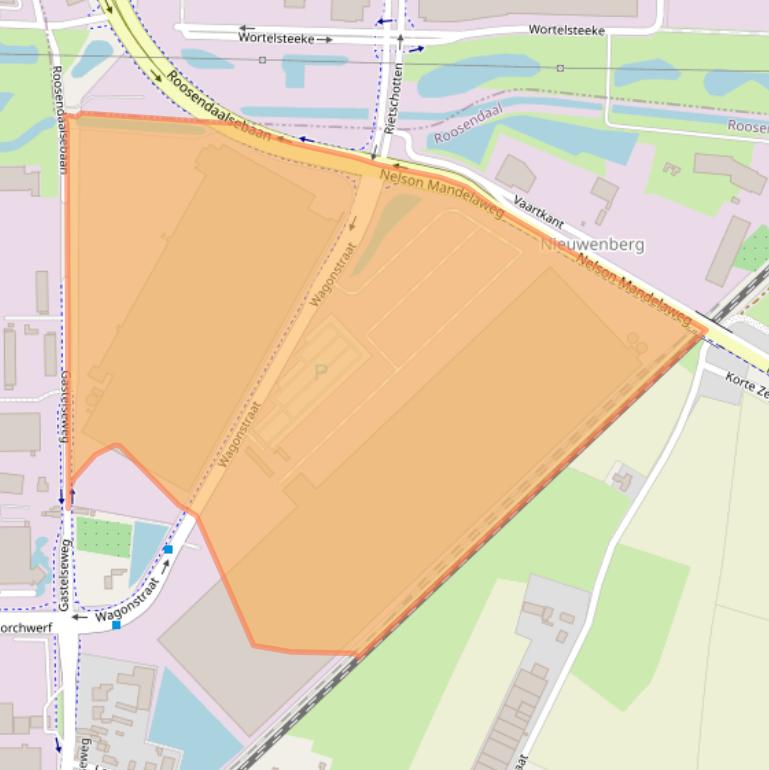 Kaart van postcodegebied 4704RC.