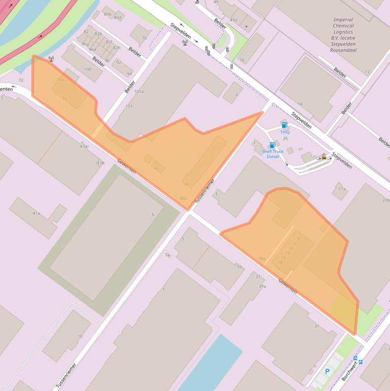 Kaart van postcodegebied 4704RD.