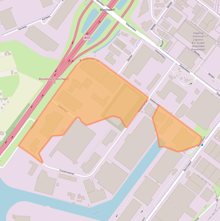 Kaart van postcodegebied 4704RE.