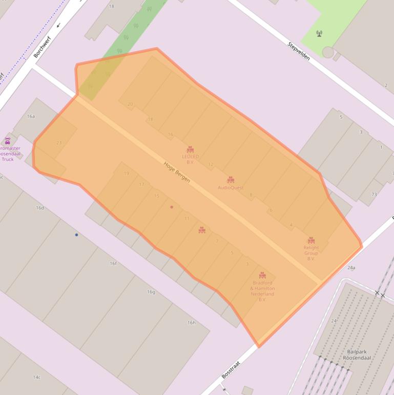 Kaart van postcodegebied 4704RH.