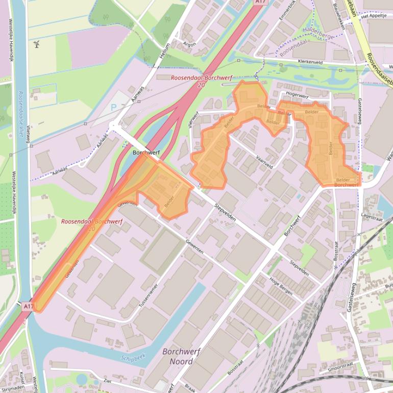 Kaart van postcodegebied 4704RK.