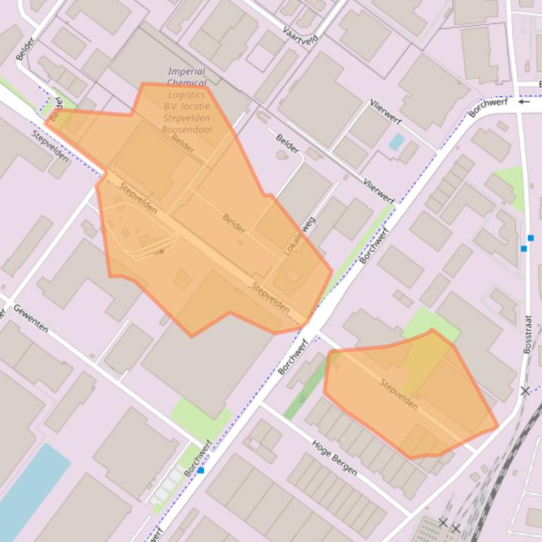 Kaart van postcodegebied 4704RM.