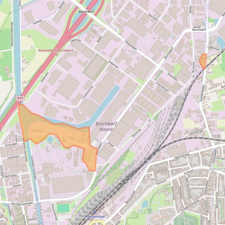 Kaart van postcodegebied 4704RS.