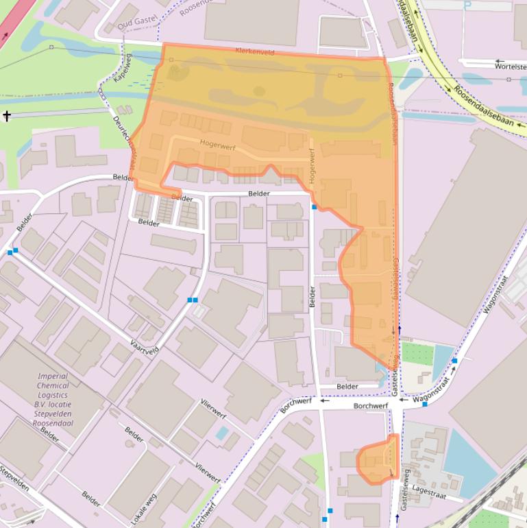 Kaart van postcodegebied 4704RV.