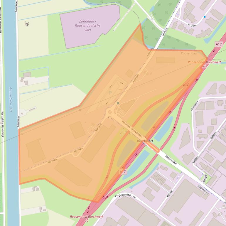 Kaart van postcodegebied 4704SC.