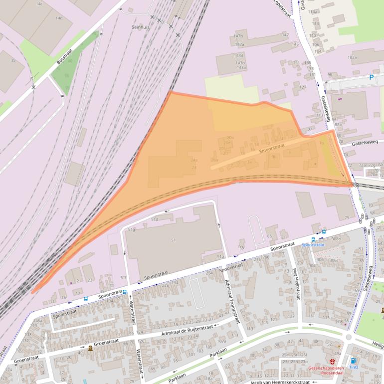 Kaart van postcodegebied 4705AA.