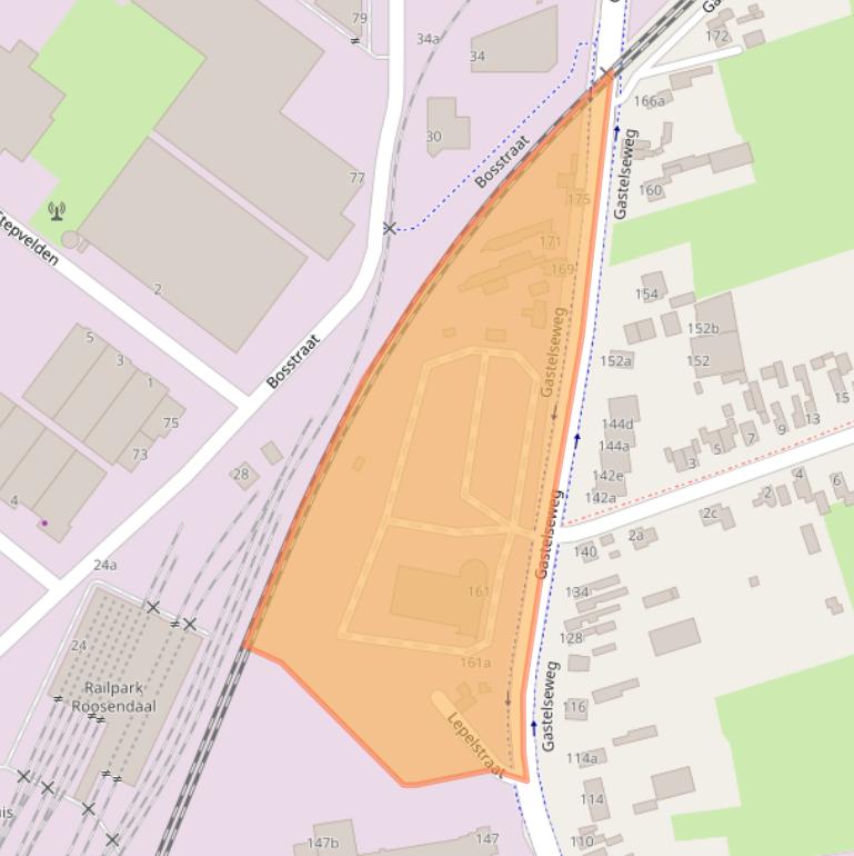 Kaart van postcodegebied 4705RA.