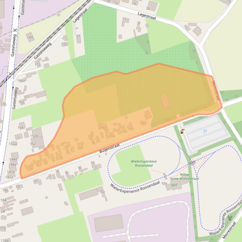 Kaart van postcodegebied 4705RC.