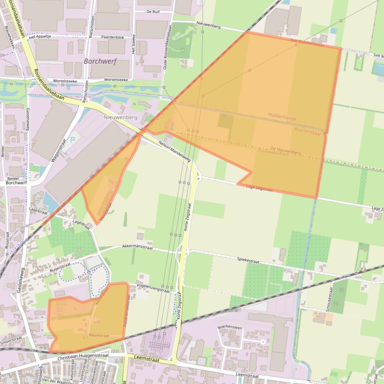 Kaart van postcodegebied 4705RG.