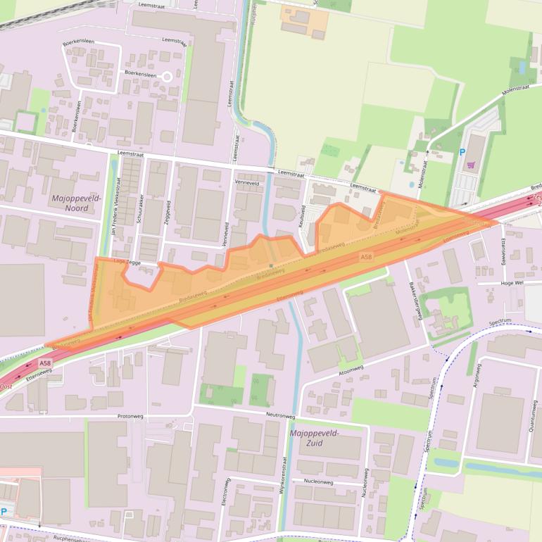 Kaart van postcodegebied 4705RN.