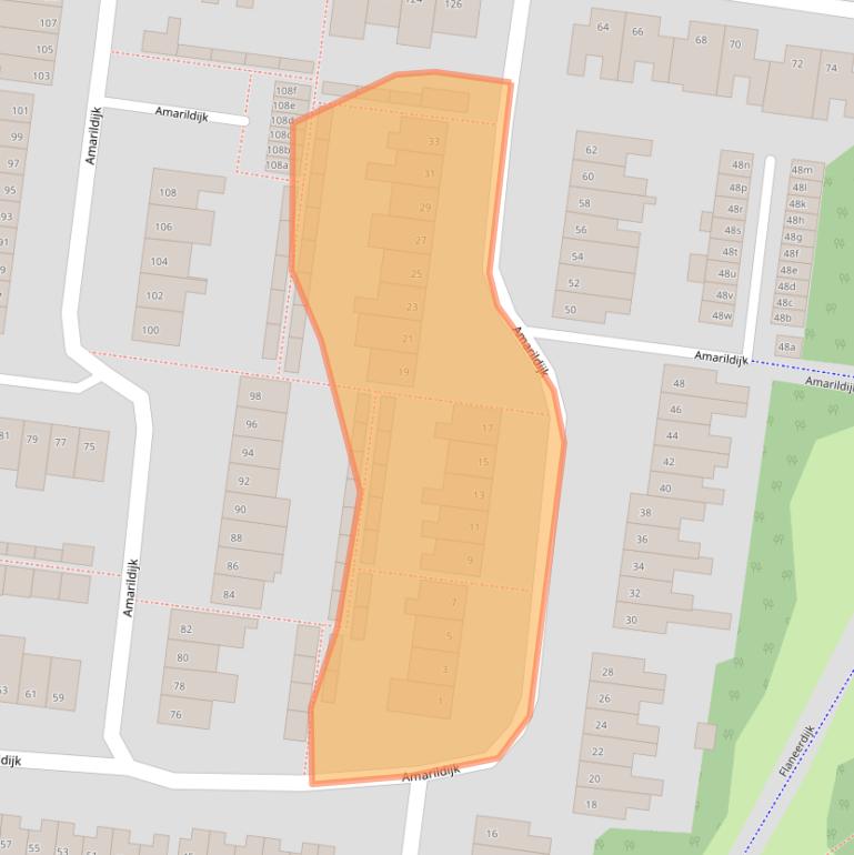 Kaart van postcodegebied 4706AA.
