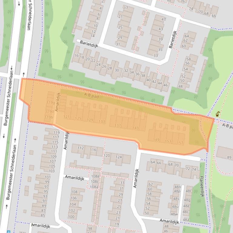 Kaart van postcodegebied 4706AD.