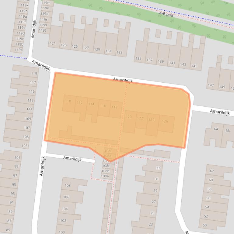 Kaart van postcodegebied 4706AJ.