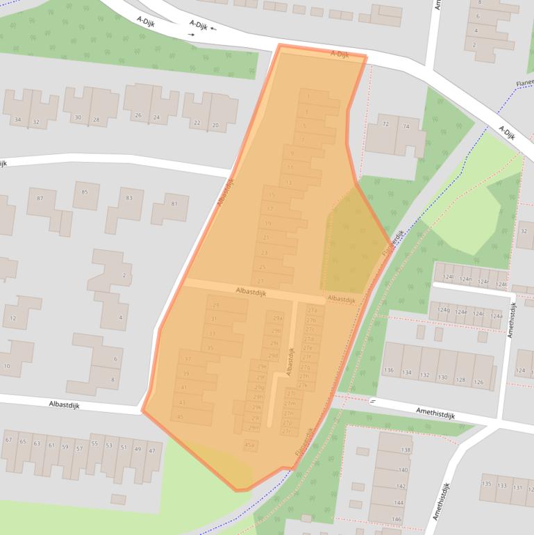 Kaart van postcodegebied 4706AK.