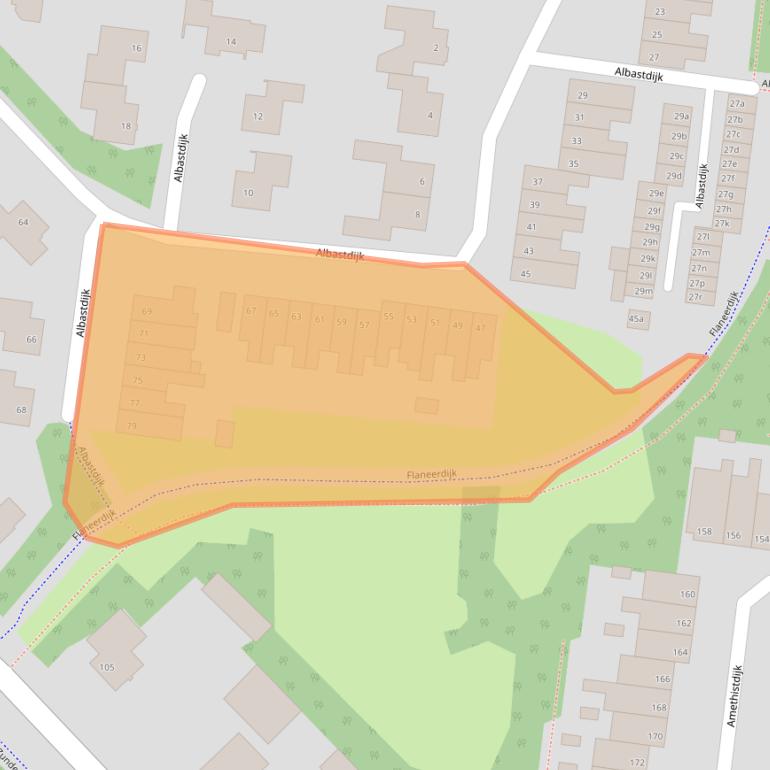Kaart van postcodegebied 4706AL.
