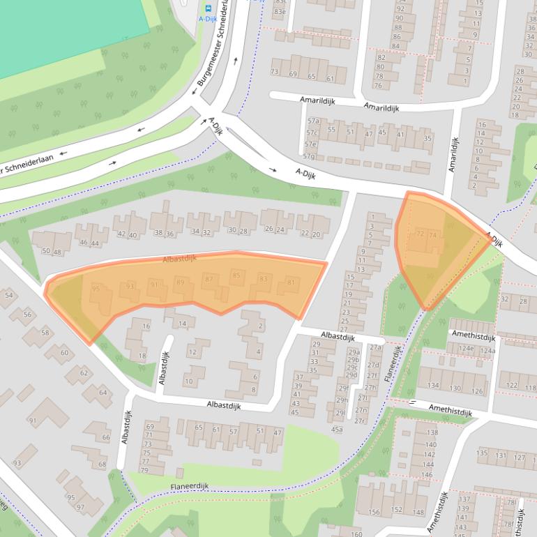 Kaart van postcodegebied 4706AM.