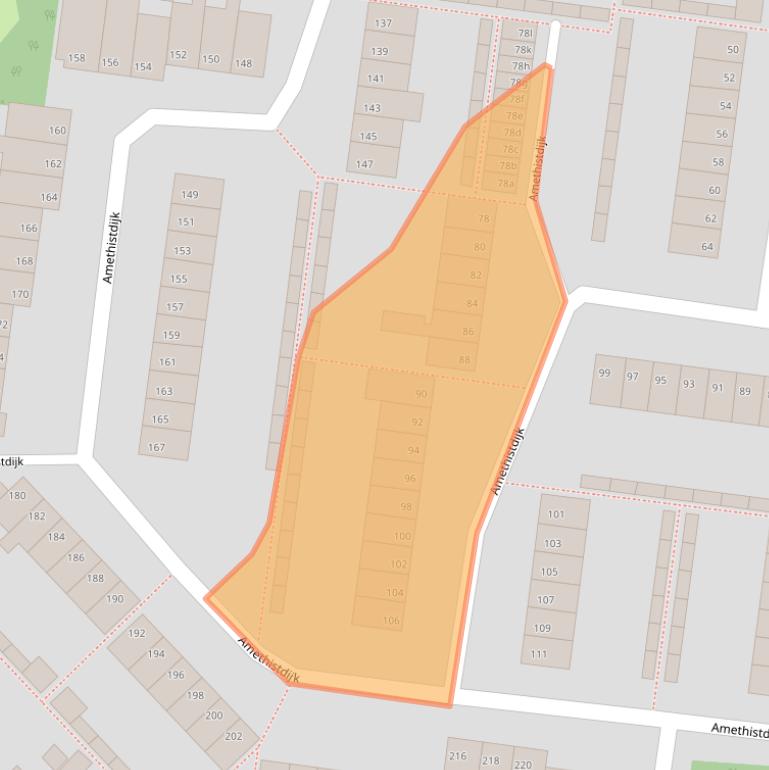 Kaart van postcodegebied 4706BC.