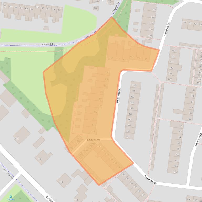 Kaart van postcodegebied 4706BE.