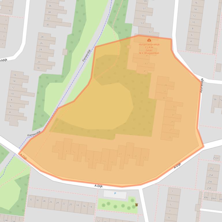 Kaart van postcodegebied 4706BL.
