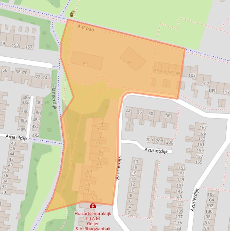 Kaart van postcodegebied 4706BM.