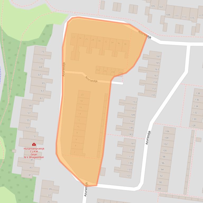 Kaart van postcodegebied 4706BS.