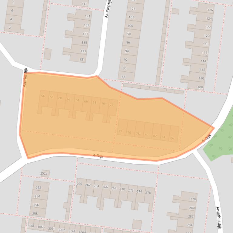 Kaart van postcodegebied 4706BV.
