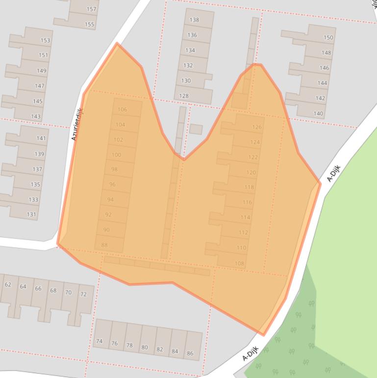 Kaart van postcodegebied 4706BW.