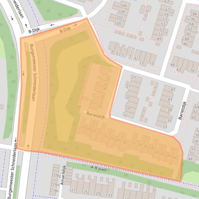 Kaart van postcodegebied 4706DA.
