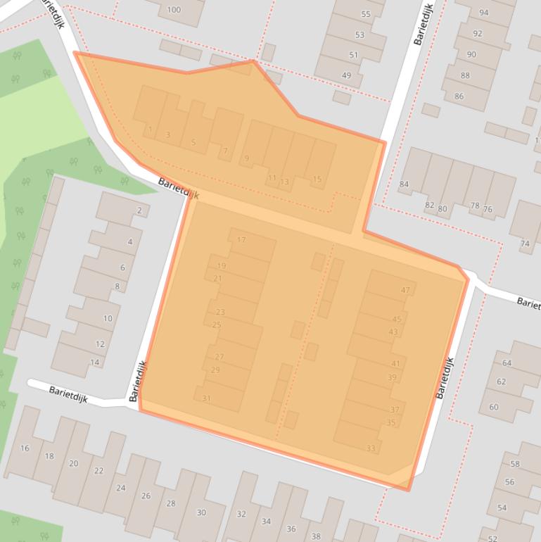 Kaart van postcodegebied 4706DG.