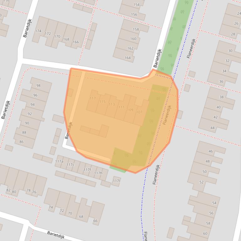 Kaart van postcodegebied 4706DK.