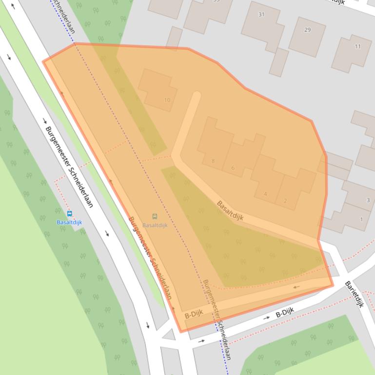 Kaart van postcodegebied 4706DL.