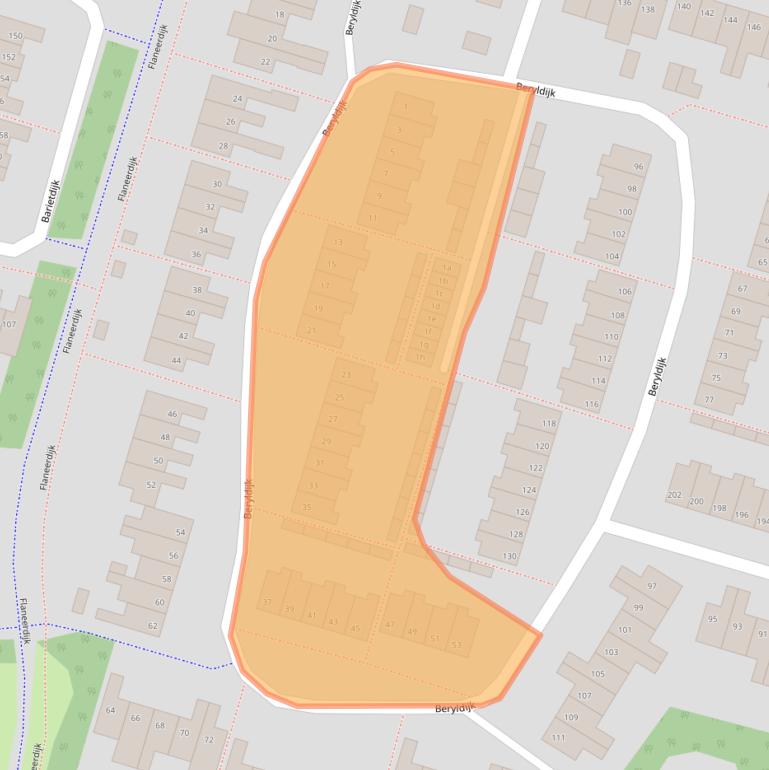 Kaart van postcodegebied 4706DW.