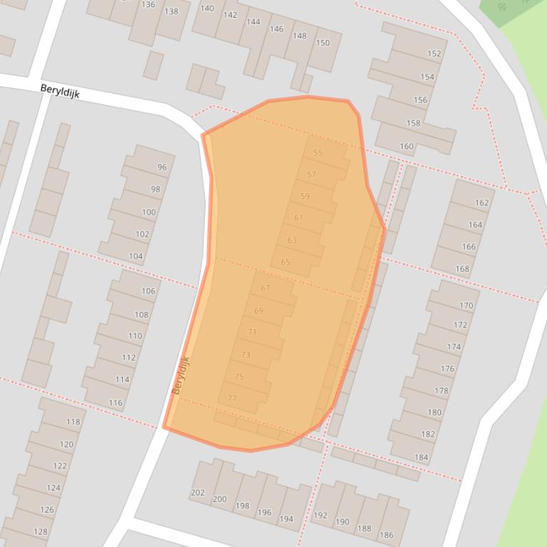 Kaart van postcodegebied 4706DX.
