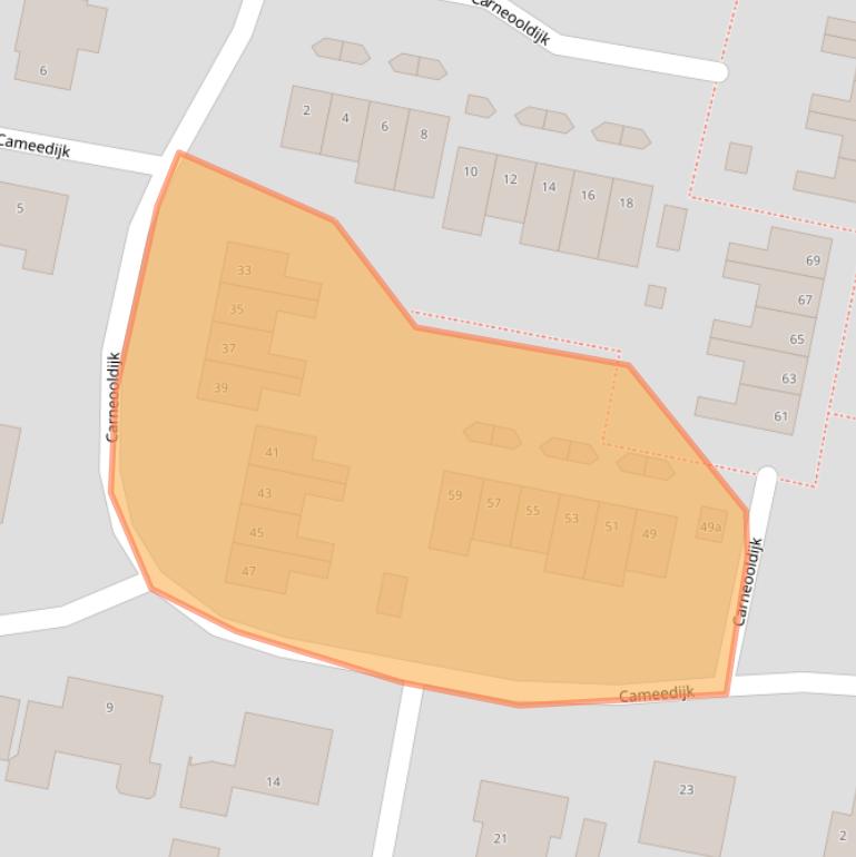 Kaart van postcodegebied 4706EL.