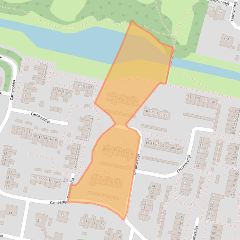 Kaart van postcodegebied 4706ES.