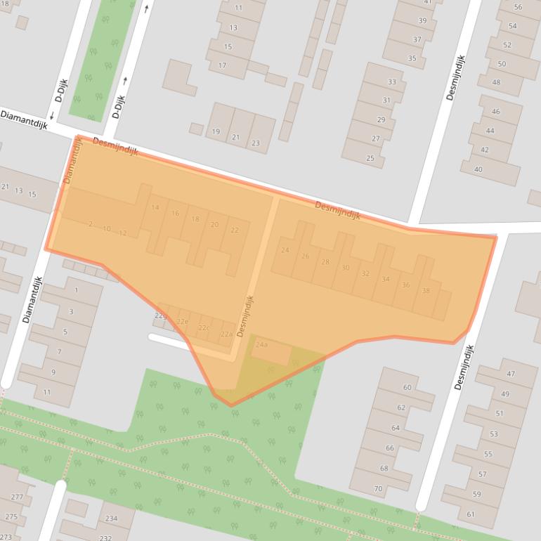 Kaart van postcodegebied 4706GJ.