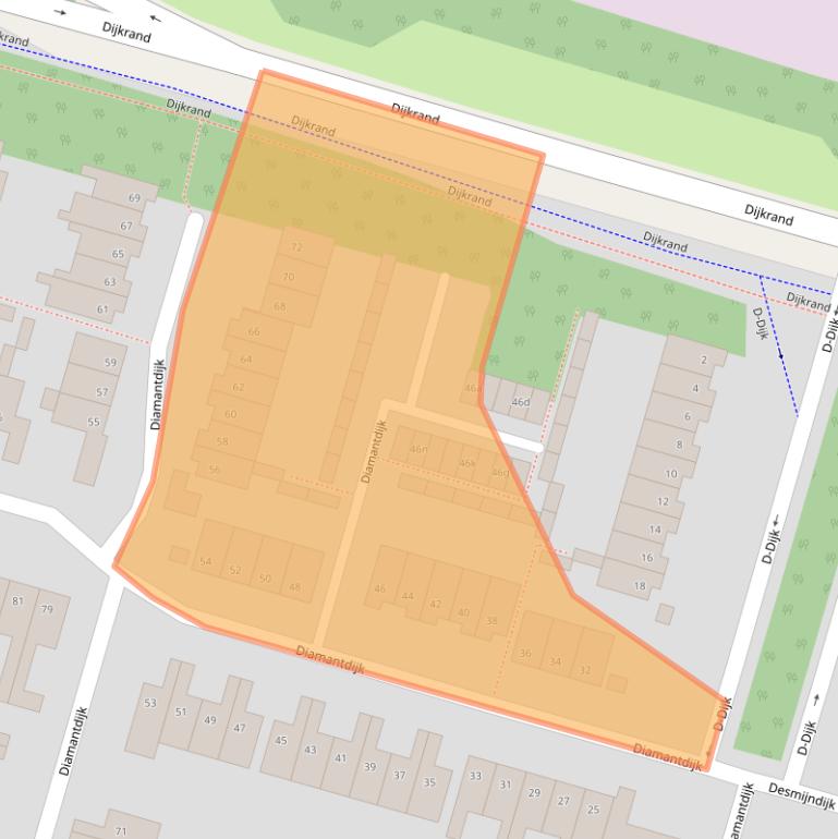 Kaart van postcodegebied 4706GW.
