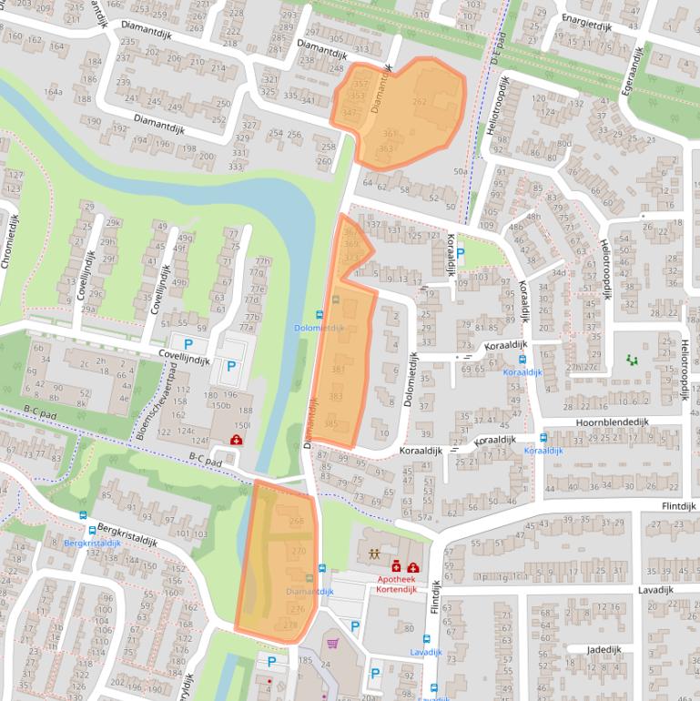 Kaart van postcodegebied 4706HM.