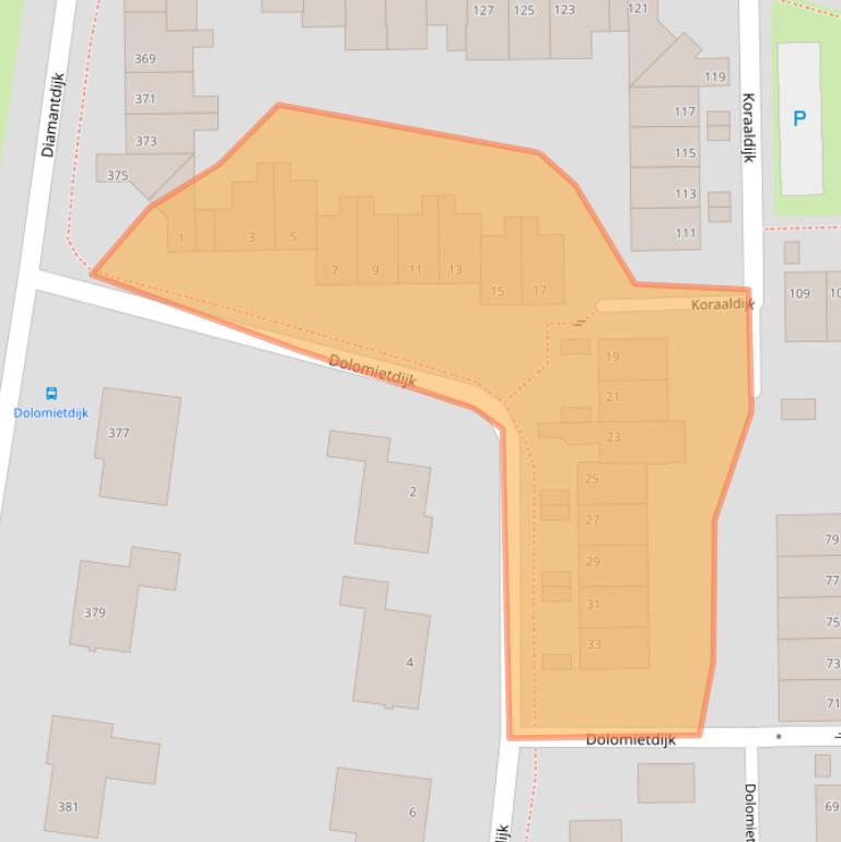 Kaart van postcodegebied 4706HN.