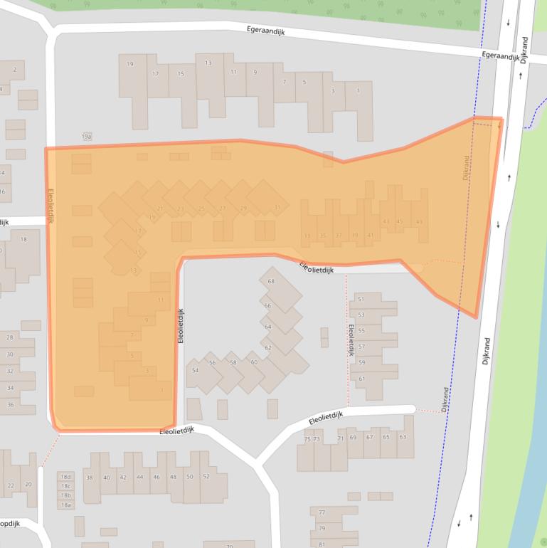 Kaart van postcodegebied 4706JE.