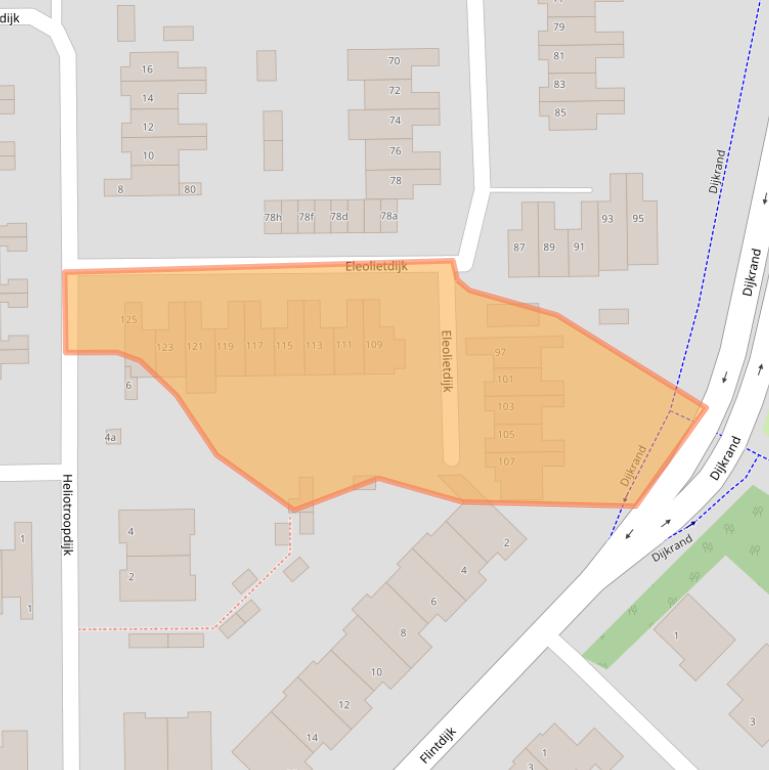 Kaart van postcodegebied 4706JH.