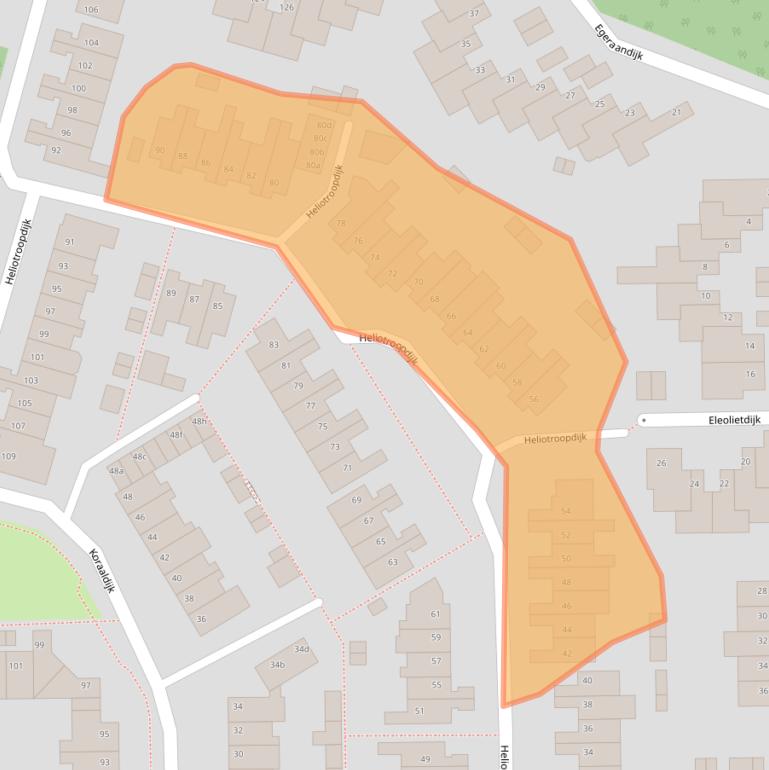 Kaart van postcodegebied 4706JK.